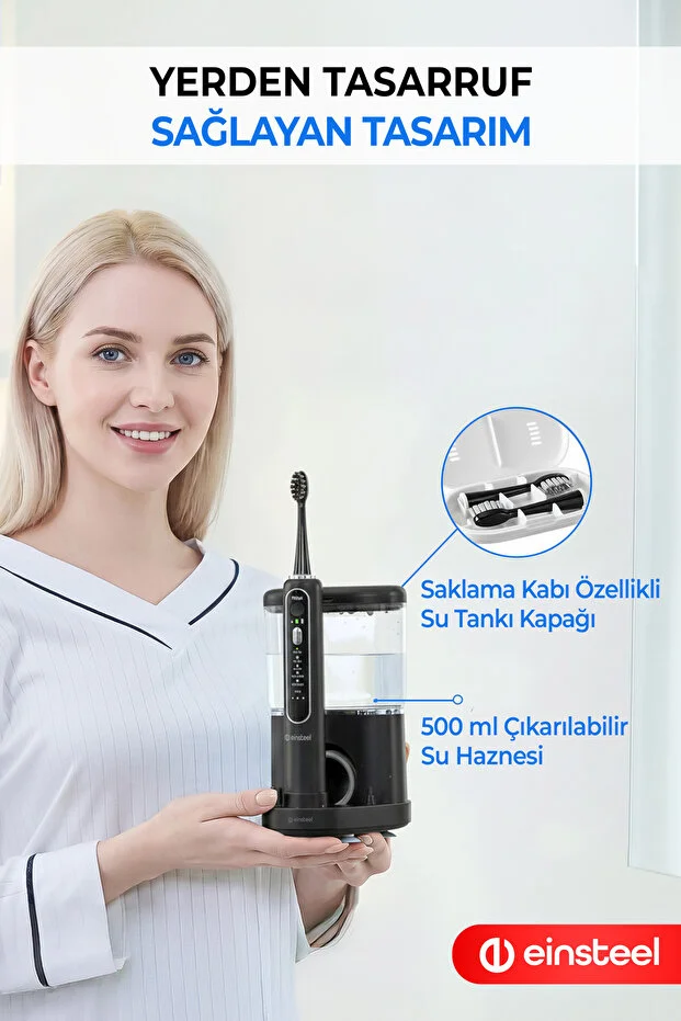 Şarj Edilebilir Elektrikli Diş Fırçası Su Püskürtmeli Ağız Duşu ve Diş Temizleme Seti